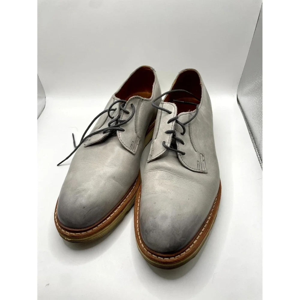 Allen Edmonds Cove Drive Mens US 8.5 D Derby Gray Leather Plain Toe Dress Shoes